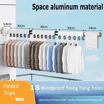 Vegghengt tørkestativ i aluminium